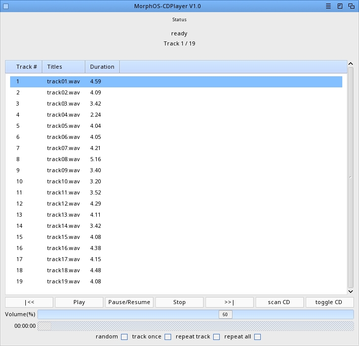 MorphOS-CDPlayer 1.0